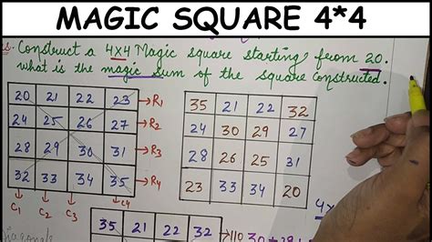 4x4 Magic Square 4 By 4 Magic Square Magic Square Magic Square