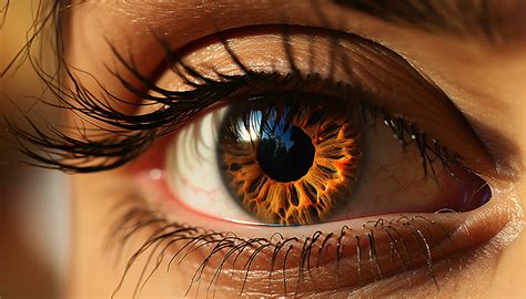Close Up Of A Human Eye Looking With Beautiful Eyesight Generated By