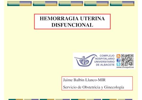 Pdf Hemorragia Uterina Disfuncional Hemorragia Uterina Anormal