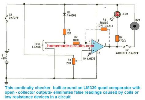 7 Simple Continuity Tester Circuits Explained Homemade Circuit Projects