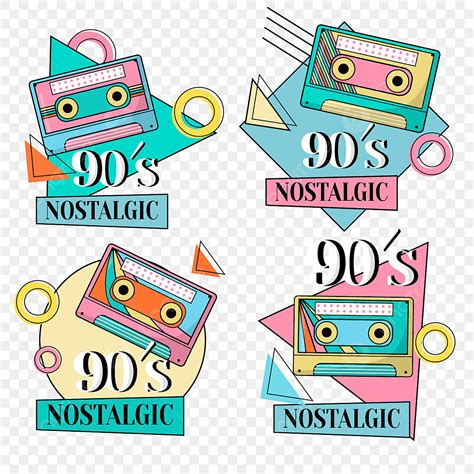 Retro Cassette Tape Clipart Png Images 90s Style Badge Retro Music