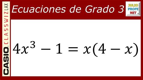 Ejemplos De Ecuaciones De Tercer Grado
