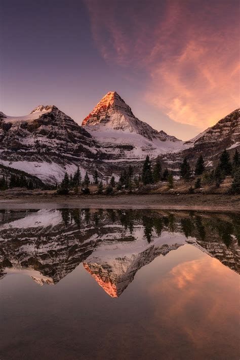 Sunrise Reflections Of Mount Assiniboine Best Landscape Photography