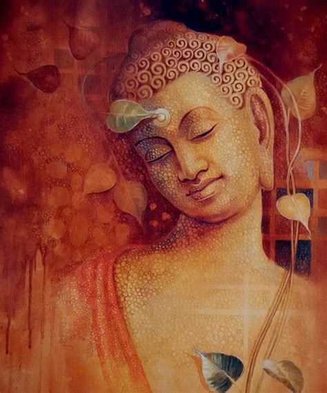 Buddha Bhavana Acrylic Painting By Sanjay Lokhande