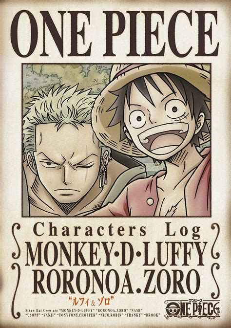 Buy One Piece Characters Log Luffy And Zoro
