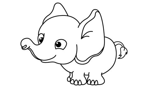 Funny Elephant Cartoon Coloring Page Graphic By Ningsihagustin426