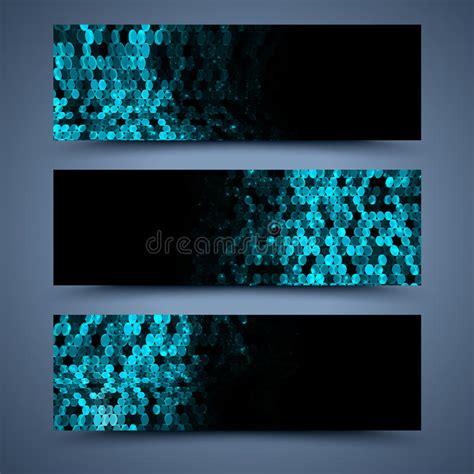 Blue Banners Templates Abstract Backgrounds Stock Vector