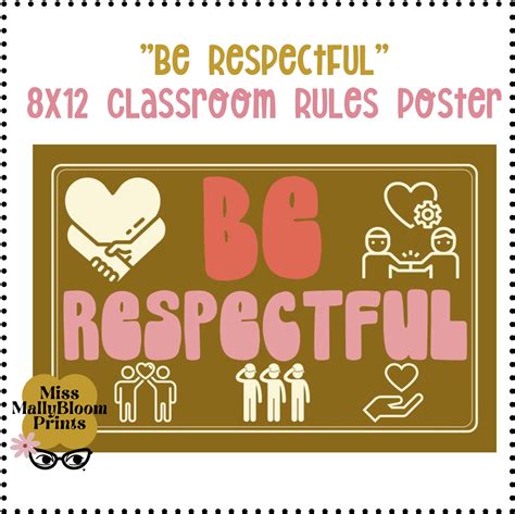 Classroom Rules Posterbulletin Board Printables Classroom Etsy