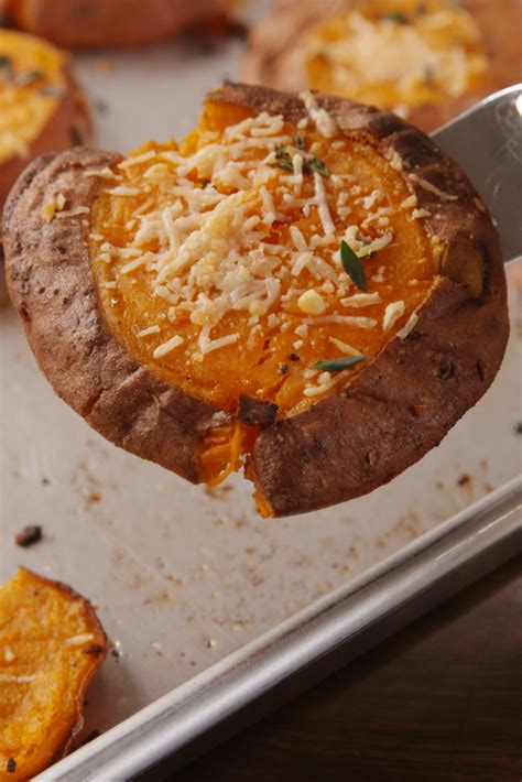 Baked parmesan sweet potatoes by lil luna is super easy with sweet potato cubes and a seasoning mix that uses ingredients most of us already have in our do you stray from traditional thanksgiving recipes? 20+ Healthy Sweet Potato Recipes - How To Make Healthy ...