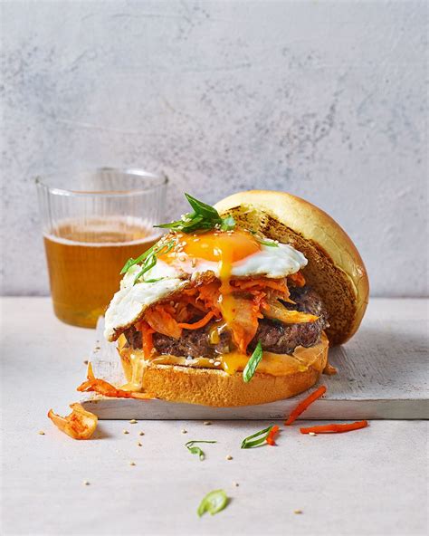 Kimchi Beef Burger Recipe Perfect For Summer Bbqs Delicious Magazine