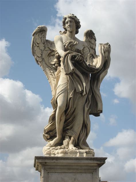 One Statues Angels On Berninis Bridge Of Angels In Rome Angels Among