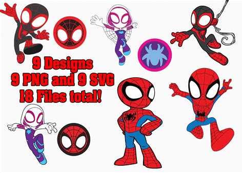 Spidey And His Amazing Friends Clipart Png Svg Instant Etsy Israel