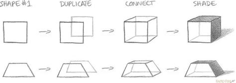 How To Draw 3d Objects Step By Stepedges And Vertices Sketches