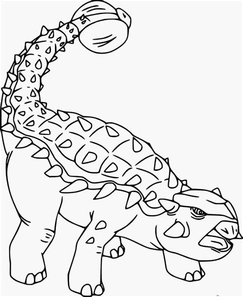 Ankylosaurus Coloring Pages Printable for Free Download