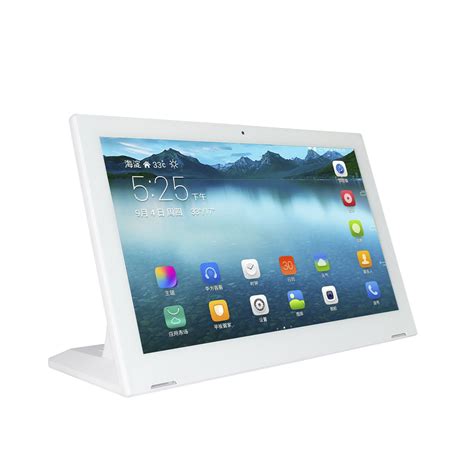 White Color Free Standing Tablet Full View Angle 156 Inch Android