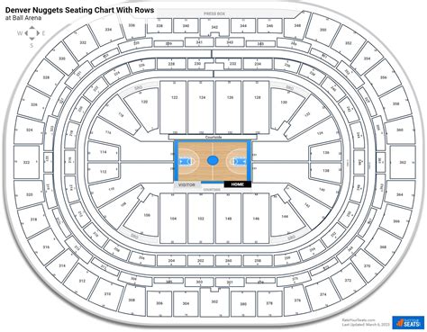Ball Arena Seating Chart Nuggets Arena Seating Chart