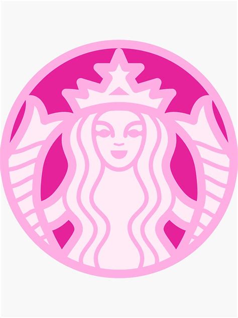 Pink Starbucks Logo Sticker For Sale By Aesczuk Redbubble
