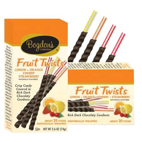 Bogdons Fruit Twists Candy Reception Sticks Fruit