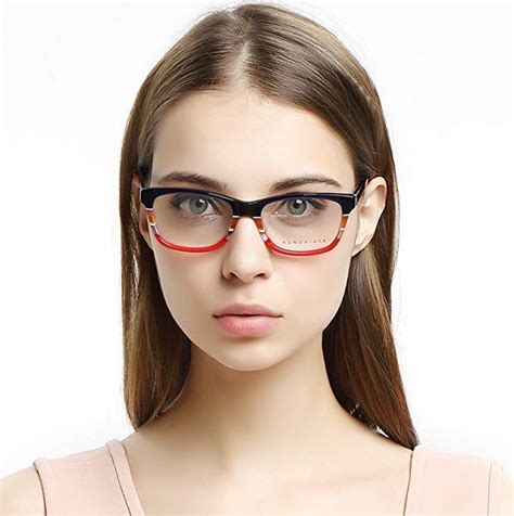 occi chiari women fashion rectangle striped acetate non prescription eyewear frames review