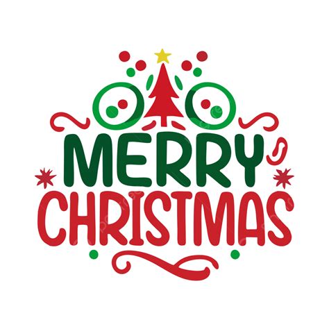 Merry Christmas Red And Green Text Effect Hand Drawn Vector Transparent