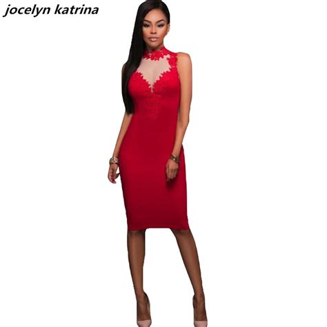 jocelyn katrina brand fashion sleeveless sexy dress to party o neck sexy dress club wear full