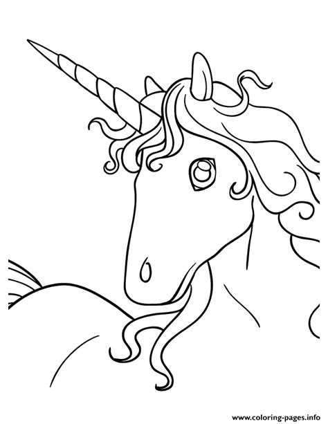 Unicorn Head Coloring Pages