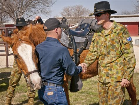 First Teams Australian Partners Take Ride With Horse Cav Detachment