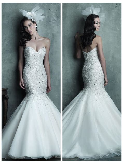 Strapless Sweetheart Beaded Bodice Mermaid Wedding Dress 2453897