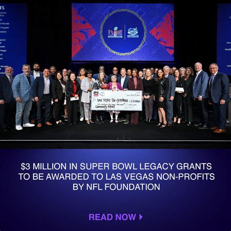 3 million in super bowl legacy grants to be awarded to las vegas non profits by nfl foundation