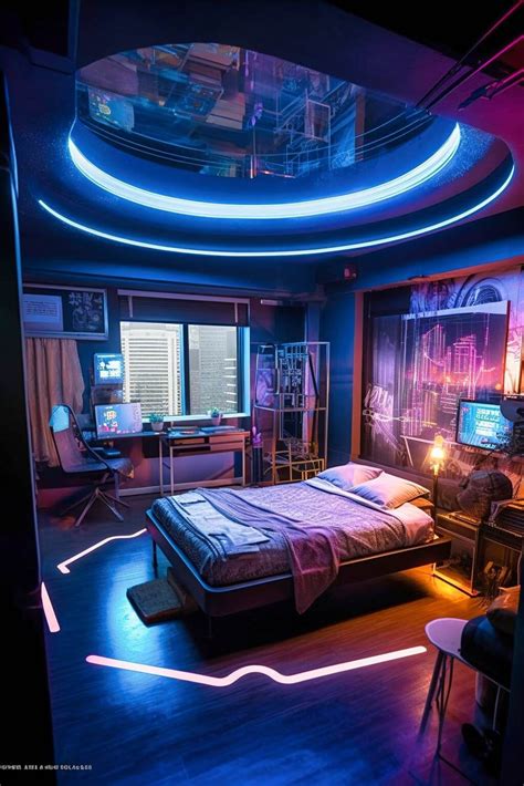 Dazzling Cyberpunk Bedrooms Futuristic Sanctuaries Futuristic