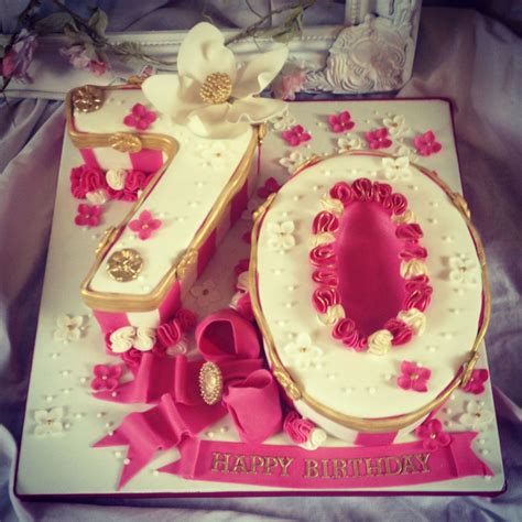 Ladies 70th Number Birthday Cake Number Birthday Cakes 70th Birthday Decorations Cupcake