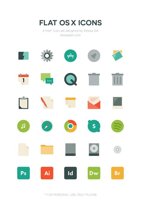 Flat Os X Icons Free Download On Behance