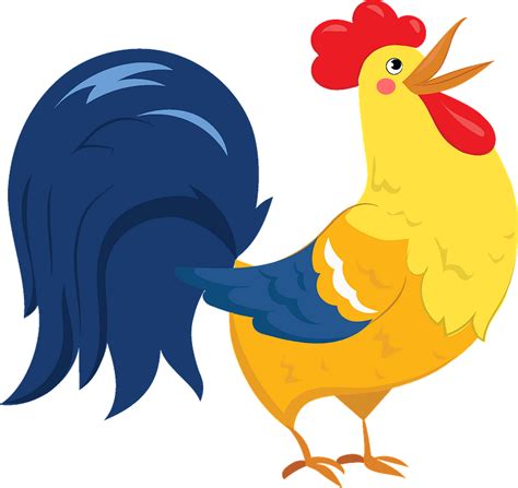 Farm Animal Rooster Cartoon