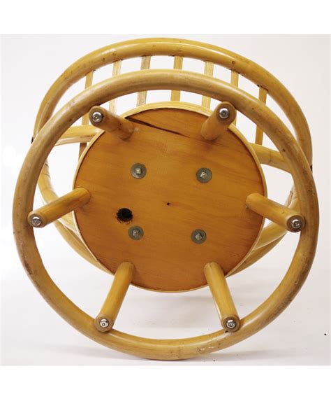 Vintage Bamboo Round Swivel Chair 1970 Hunt Vintage