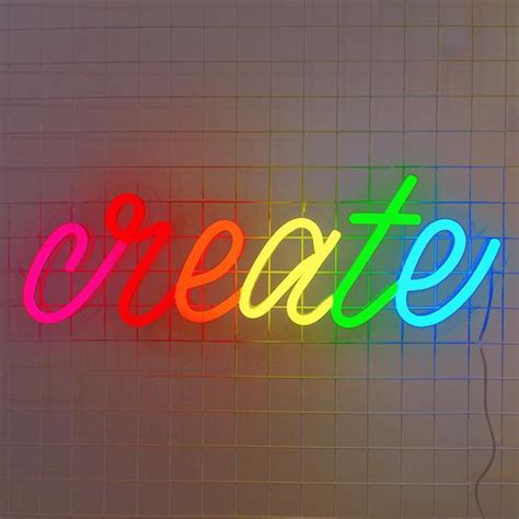 Create In 2022 Rainbow Aesthetic Neon Signs Cool Neon Signs