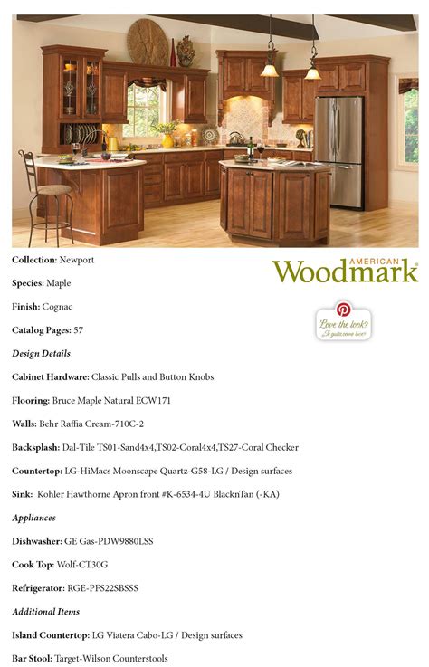 Maybe you would like to learn more about one of these? Newport Maple Cognac Kitchen | American woodmark cabinets ...