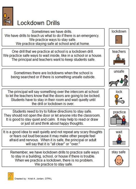 Mental health experts worry about the negative others believe that lockdown drills in schools make people feel safe and prepared. Lockdown Drill Narrative | Social Stories | Pinterest | Drills