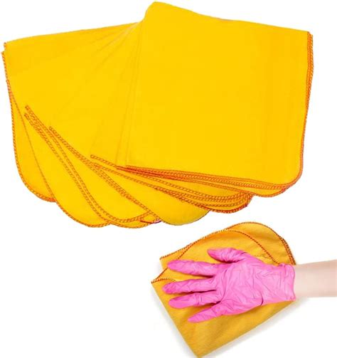jumbo yellow dusters for cleaning pack of 24 cleaning cloth 100 cotton heavy duty dusting