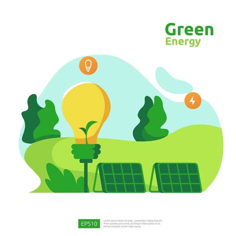 fontes de energia limpa e verde com painel solar elétrico renovável e turbinas eólicas conceito