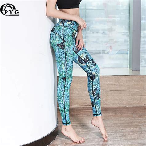 new sex high waist stretched sports pants gym clothes spandex running tights women sports