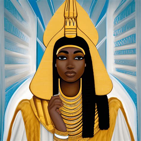 Beautiful Stunning Black Egyptian Goddess Priestess · Creative Fabrica