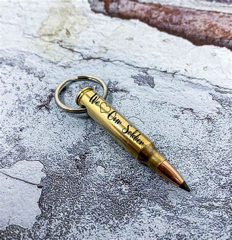 Ar 15 Bullet Keychains Custom Engraved Ts For Him Ts Etsy