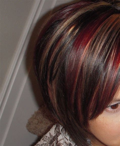 There are two noteworthy hair. dark hair with red and blonde highlights - Bing Images ...