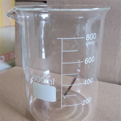 Jual Beaker Glass 800ml Kaca Low Form Gelas Kimia Shopee Indonesia