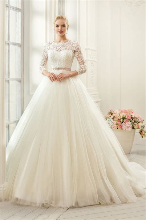 romulusflood ball gown wedding dresses with sleeves