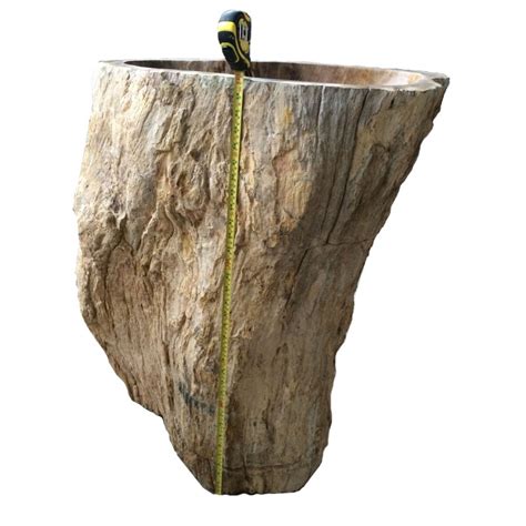 Petrified Wood Pedestal Sink Java Natural Stone