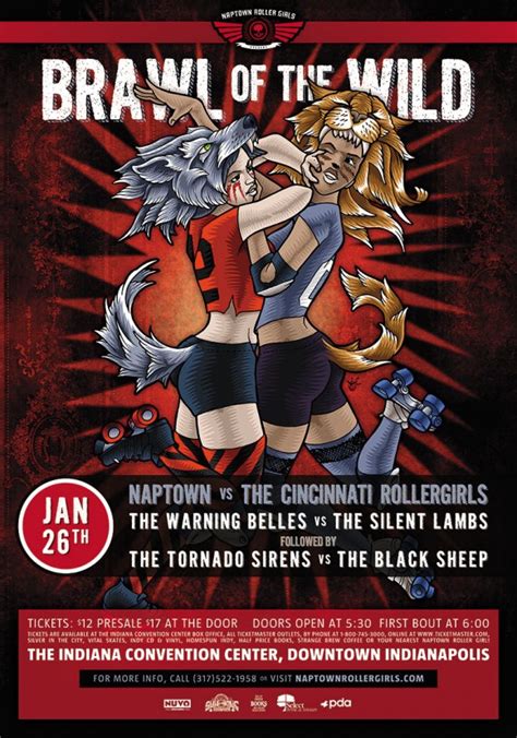 naptown roller girls head downtown for “brawl of the wild” jan 26th