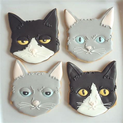 たまには、こんなmeowも。 Cat Cookies Cupcake Cookies Sugar Cookies Icing