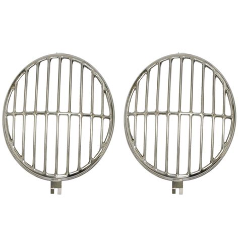 Empi Vw Headlight Stone Guard Grilles Stainless Steel Pair 1954