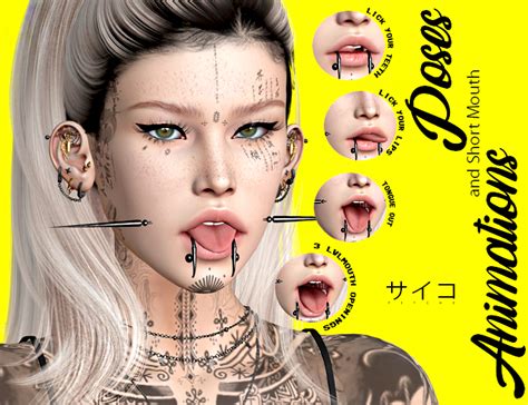 Second Life Marketplace Psycho 10 Poses And Short Mouth Animations